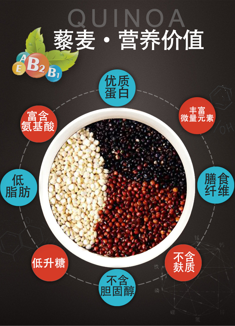 玻利维亚进口红藜麦 500g 龙牙米 藜麦米量大从优