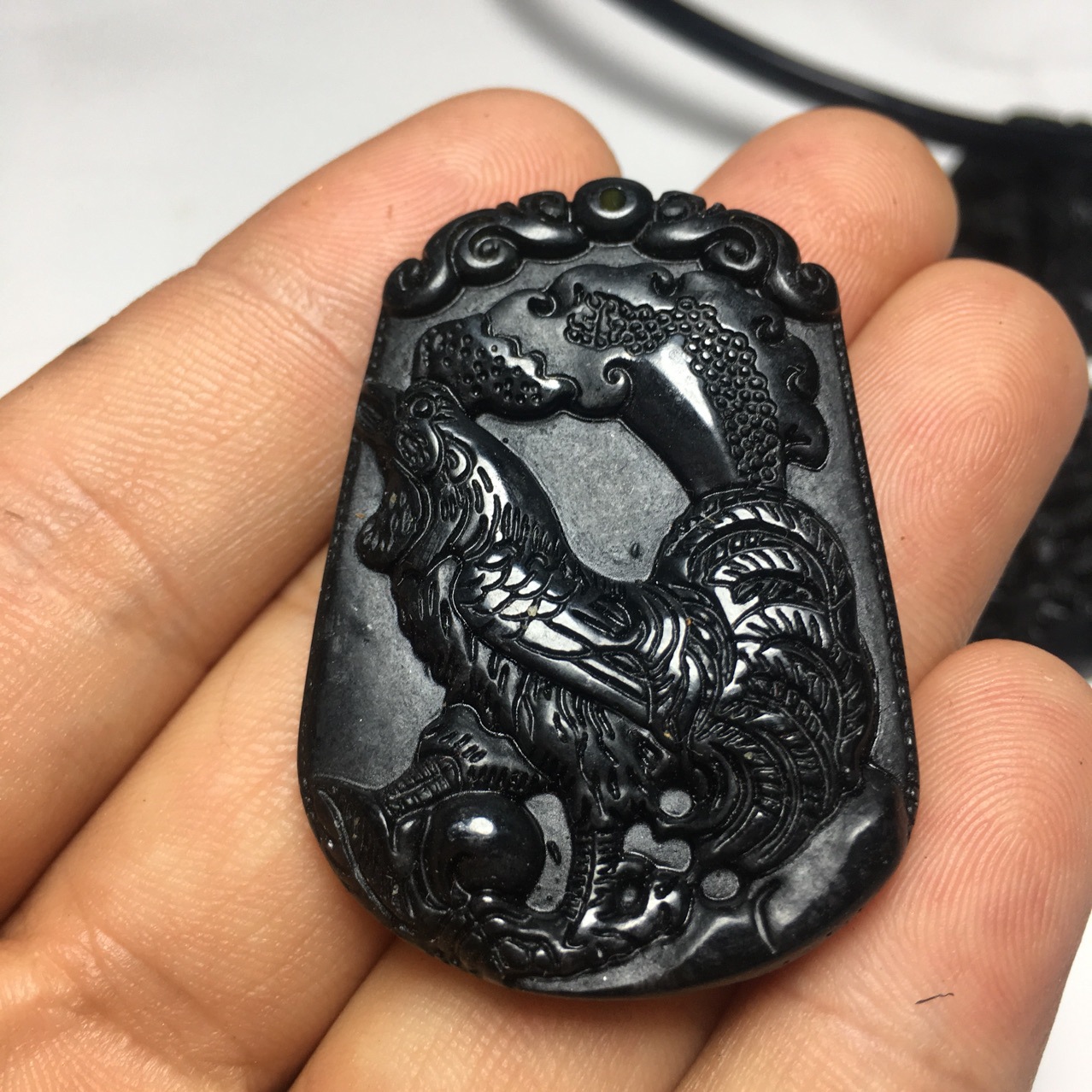 天然泰山墨玉 墨翠吊坠十二生肖项链配饰鼠牛虎兔龙蛇马羊猴鸡狗