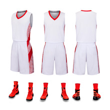 厂家批发篮球服套装男女 新款网孔透气网面篮球衣DIY印刷