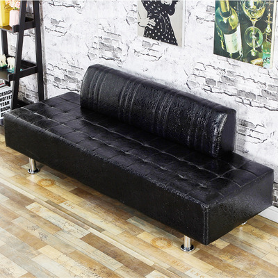 理发店沙发官方标配椅休息时尚官方标配长条沙发美容美发店官方标