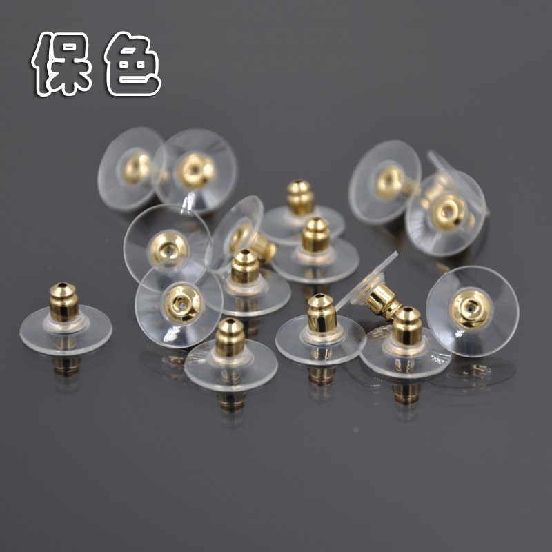 Anti-Drop Earplug Earring Clasp Non-Slip Plastic Frisbee Bullet Color Retention Ear Stud Plug Film UFO Ear Cap Ornament Accessories