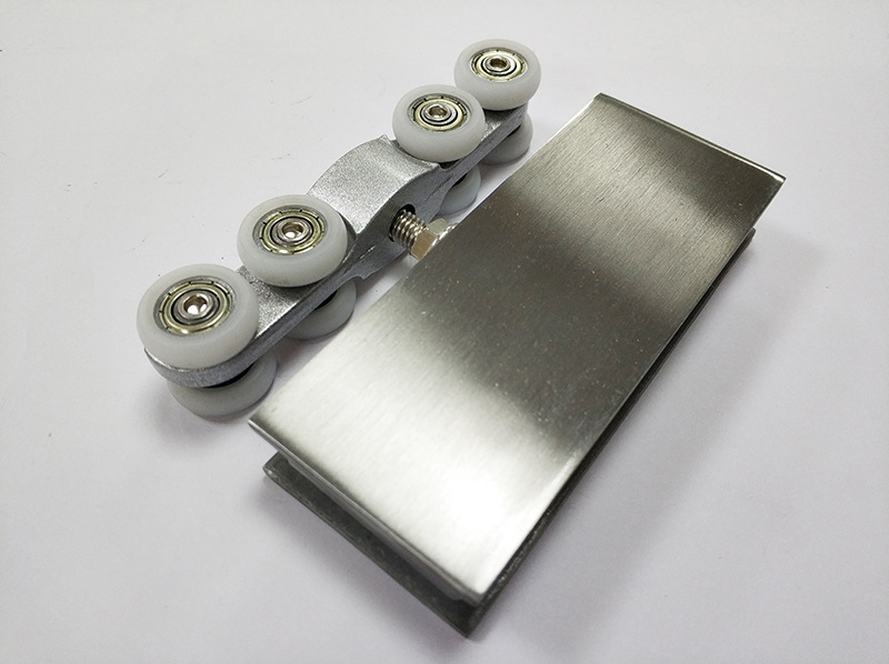 铁拉丝玻璃门8轮吊轮 趟门吊滑轮 静音吊轨滑轮 坚固耐用