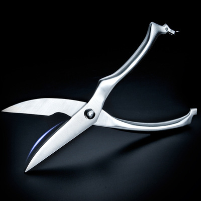 不锈钢鸡骨剪厨房多用家用剪刀食物剪刀半自动超强剪现货厂家批发