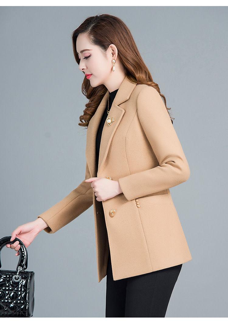 简约显瘦时尚毛呢外套2019秋季新款韩版修身通勤百搭潮流短款呢子