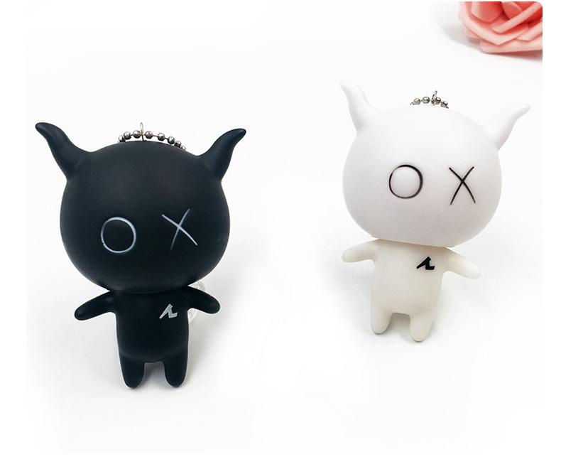 卡通安逗黑仔3d立体公仔钥匙扣汽车包包饰品挂件小礼品赠品批发