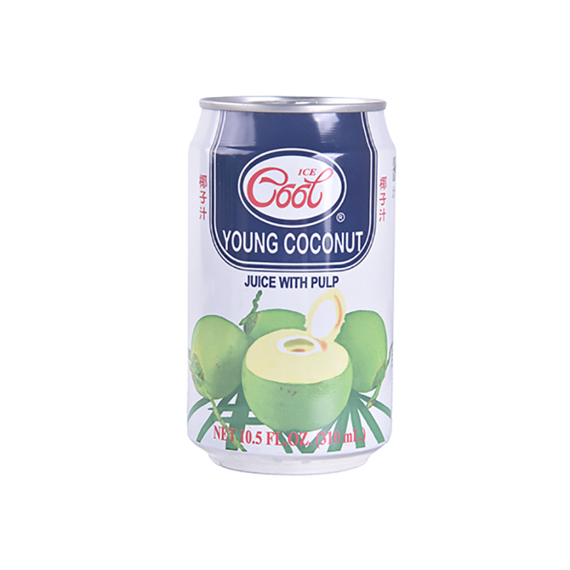 泰国冰酷椰子水饮料310ml 含椰子果肉夏日饮品聚会饭桌椰子汁饮料