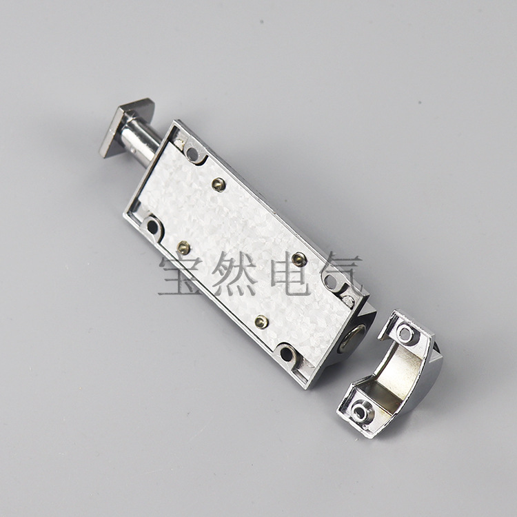 海坦ms406插销 配电箱电柜按钮式明装门栓插销 4寸弹簧锌合金插销