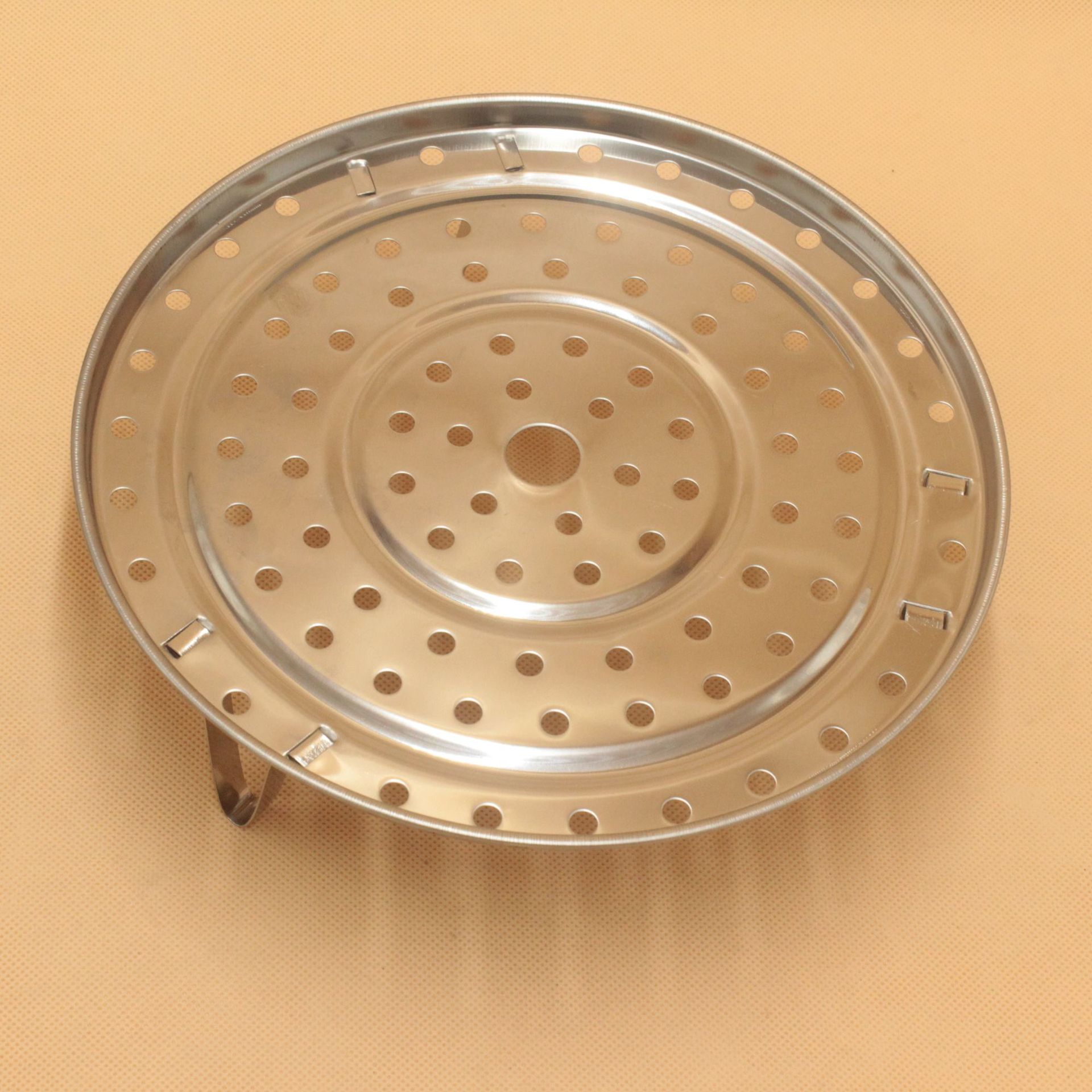 有磁带脚蒸片不锈钢带脚蒸盘无磁20-28蒸片蒸笼盘三脚多用蒸盘器