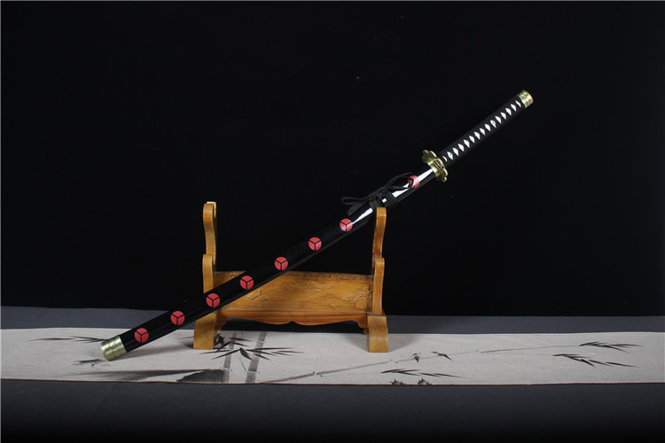 龙泉华影剑动漫海贼王黑刀秋水手工版碳钢图片详情联系客服未开刃