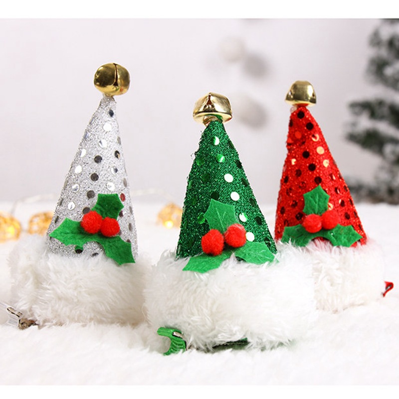 New Christmas Decorations Christmas Hat Barrettes Adult and Children Cartoon Hair Clip Festival Cute Decoration Supplies