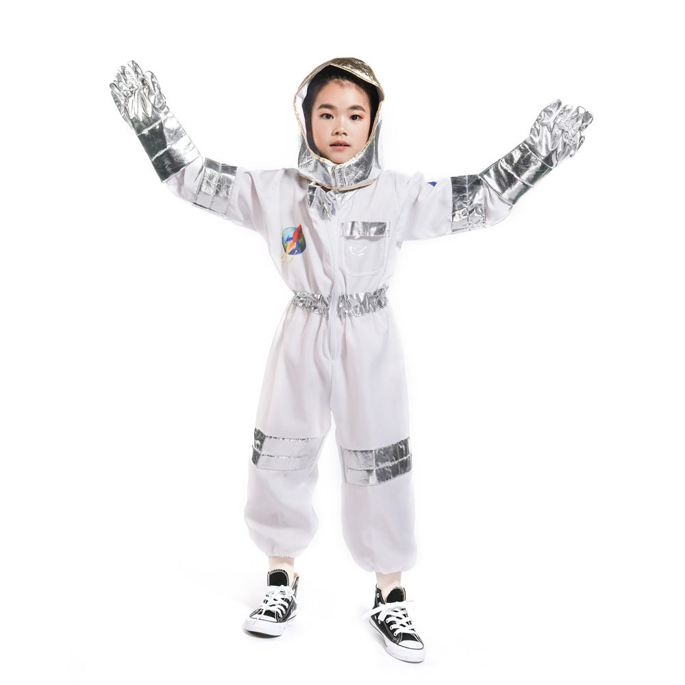 欧美跨境童装演出服 女童万圣节 儿童cosplay服装 扮演宇航员服装