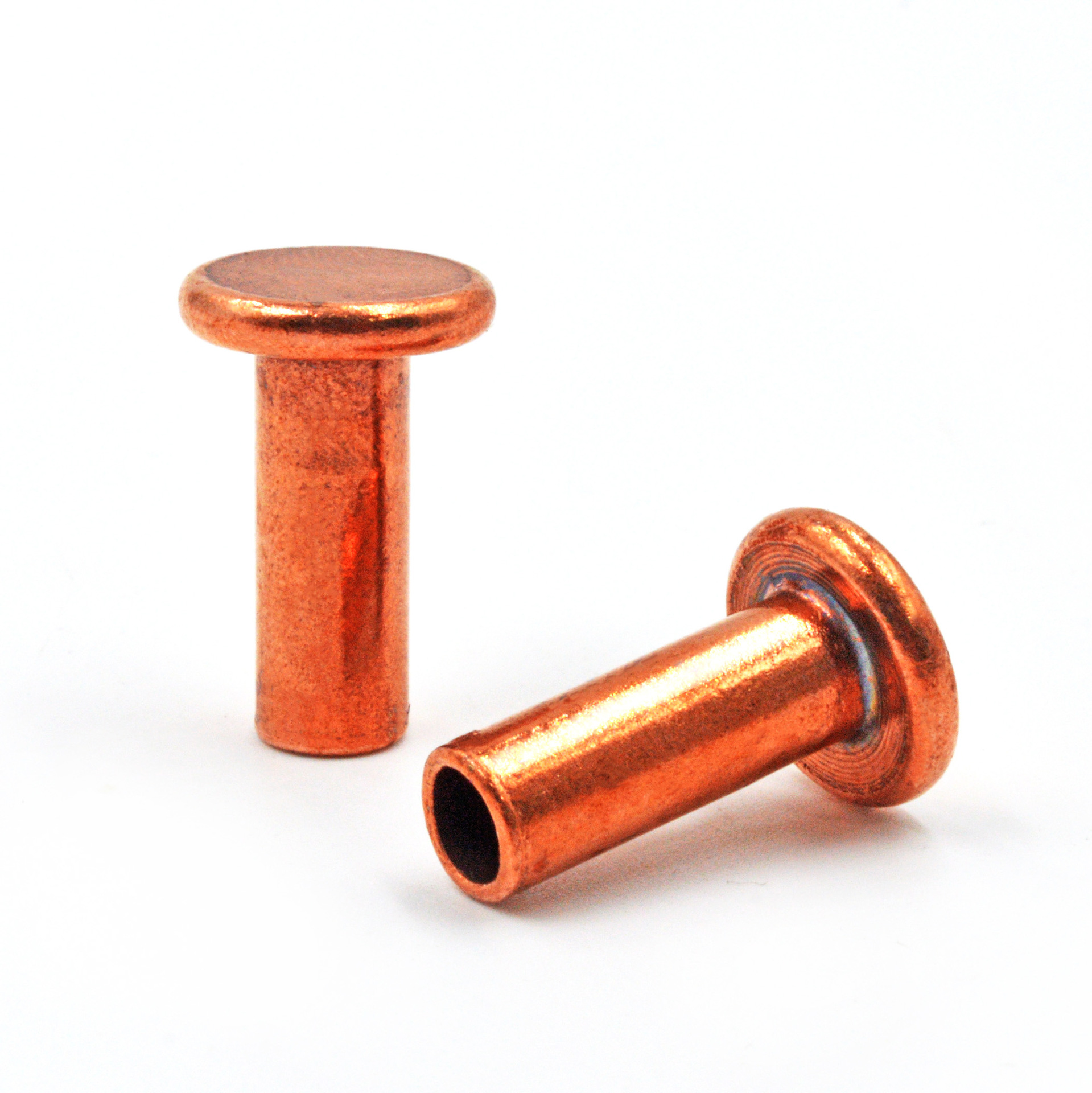 紫铜平头半空心 铆钉 源头厂家直销 来图定制 交期快 专业生产