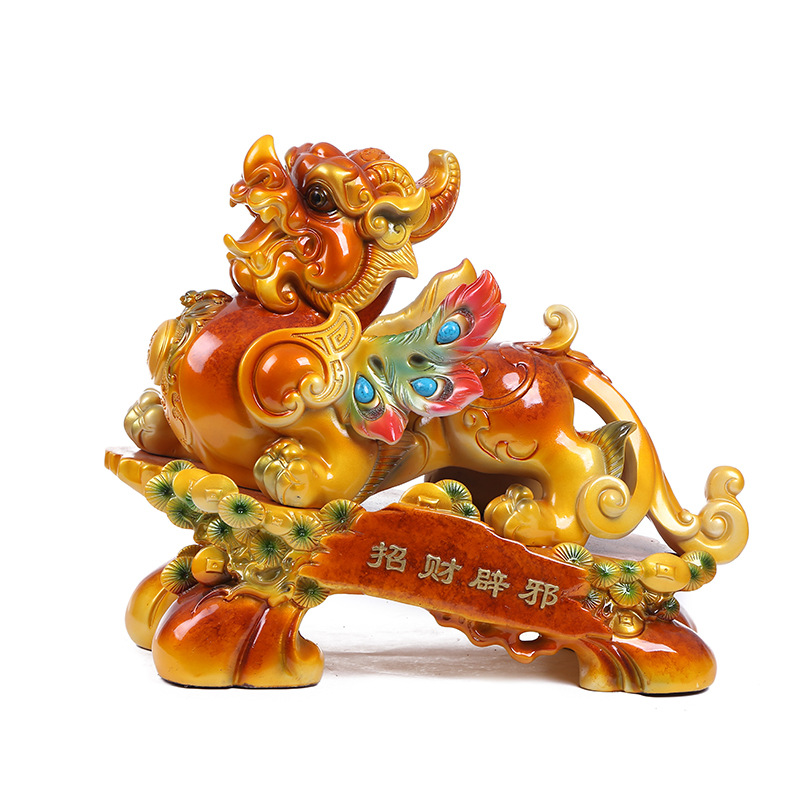 招财纳福貔貅摆件创意家居客厅办公室摆饰树脂工艺品开业礼品批发