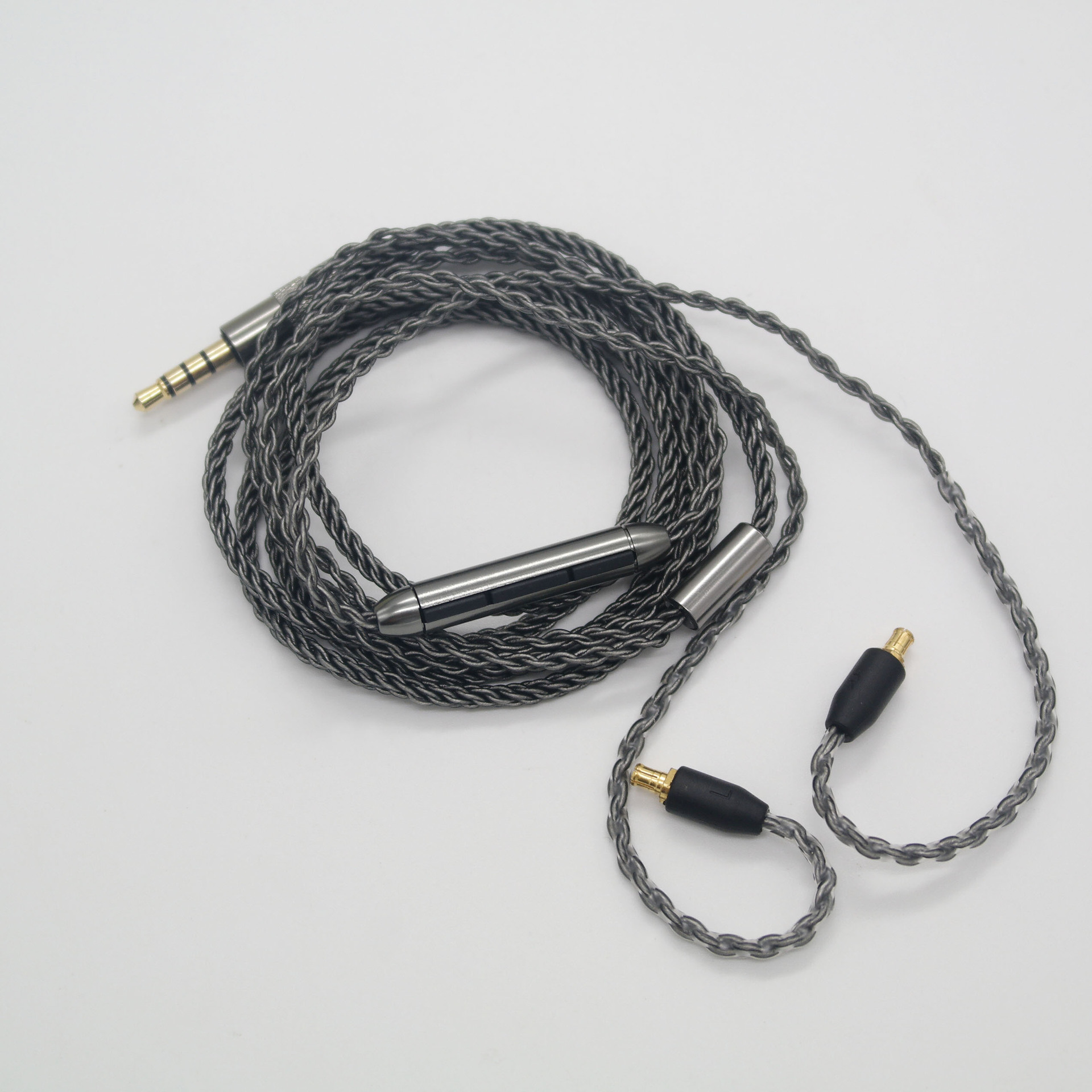 镀银带咪带调音耳机升级线适用于铁三角a2dc ls50e40e50e70