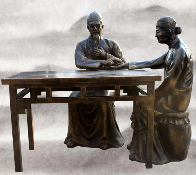 仿铜景观小品号脉树脂雕塑