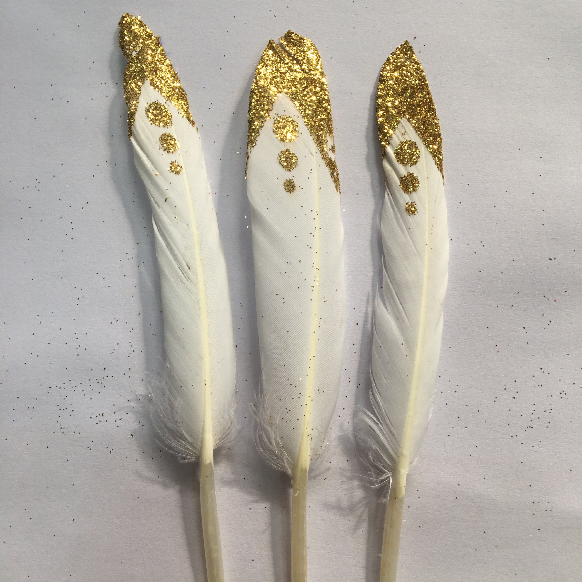 厂家供应小刀羽毛 金粉羽毛 优质鹅毛 工艺品配件 耳环配饰