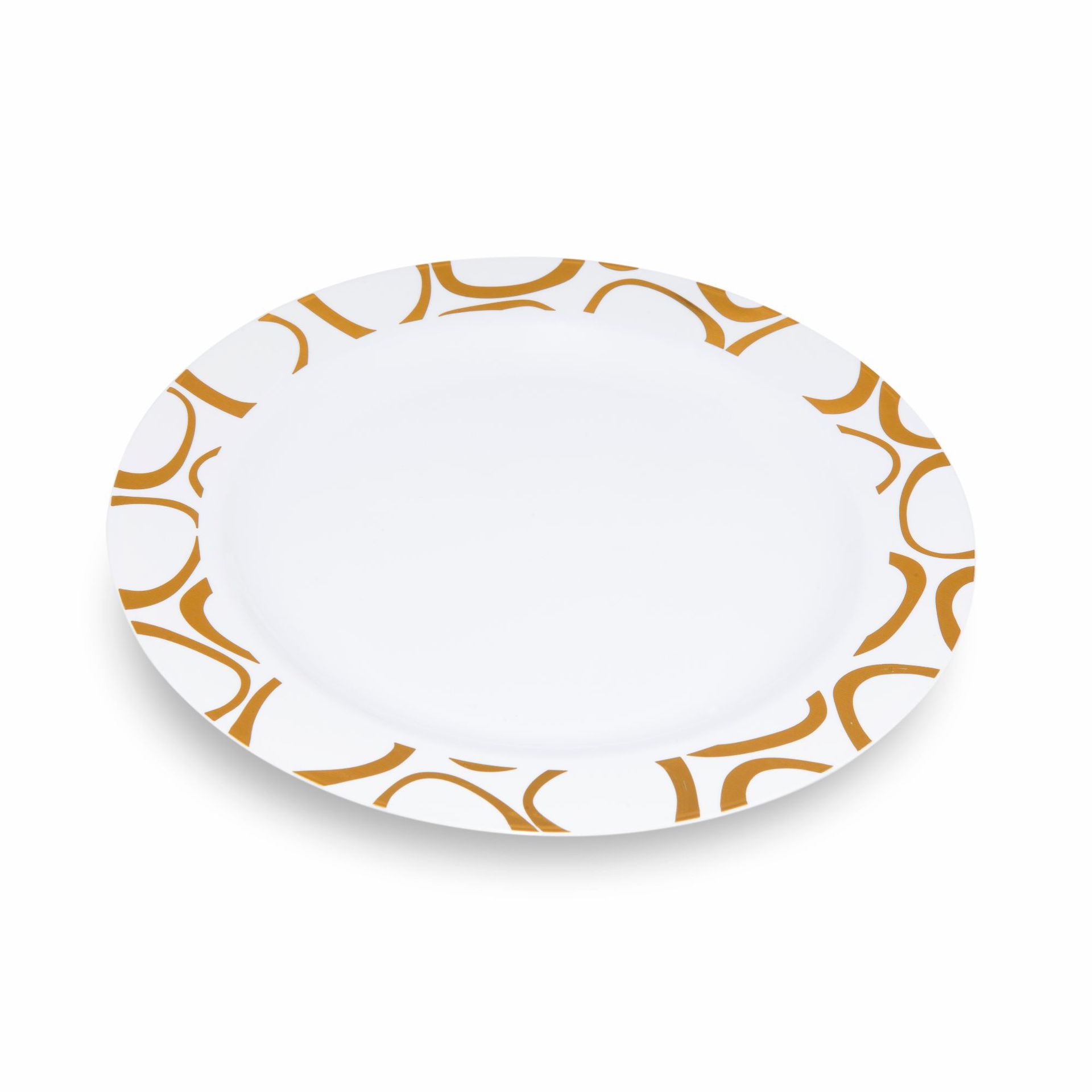 5寸19cm 10.25寸26cm一次性食品级ps塑料烫金盘子冷菜仿瓷盘