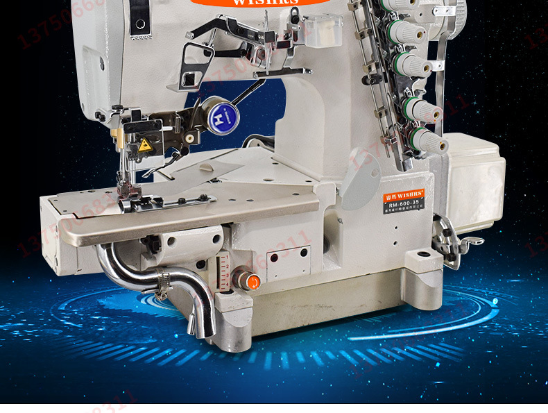 小方头绷缝机 t恤衫冚下摆用带左刀自动剪线电动吸风电脑冚车