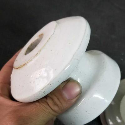 电线绝缘瓷瓶电线杆3号瓷壶接线柱电力导电杆陶瓷1号架线配件支撑