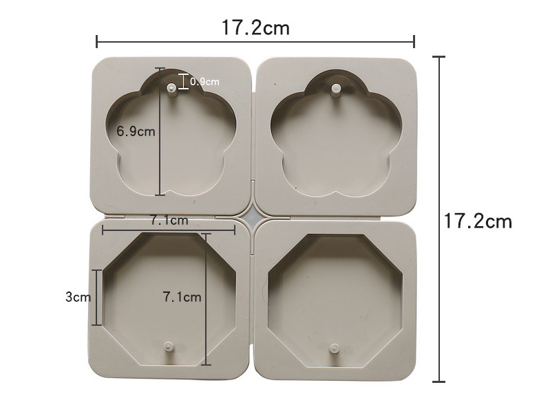 可手撕硅胶模具 diy石膏模子 六格多形状 香薰蜡片手工皂硅胶模具