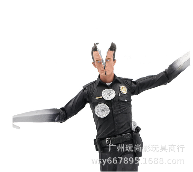 玩尚影 neca电影经典 t1000终结者破头阿洛可动人偶玩具模型摆件