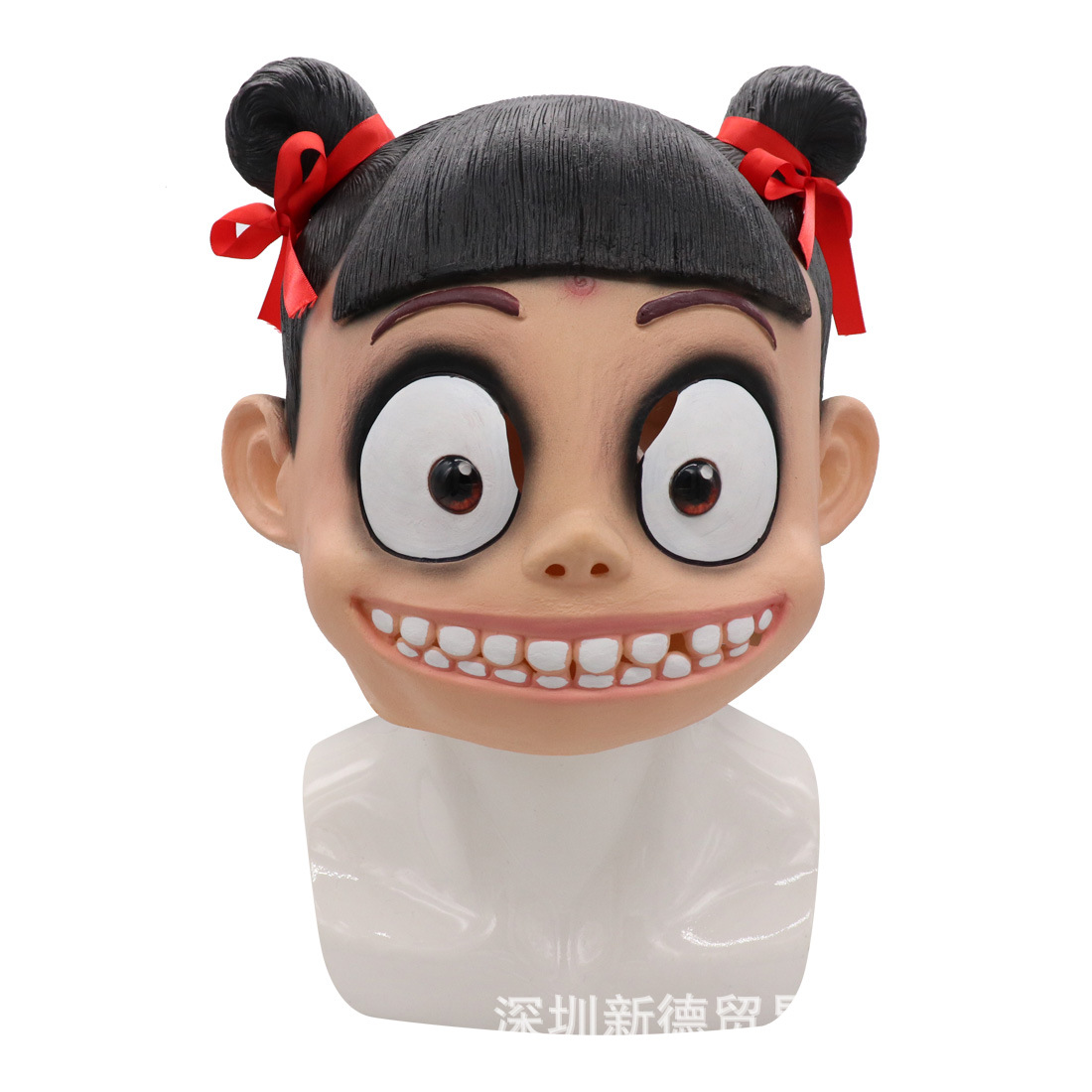 动漫周边 哪吒之魔童降世哪吒头套万圣节搞笑面具cos酒吧舞会道具