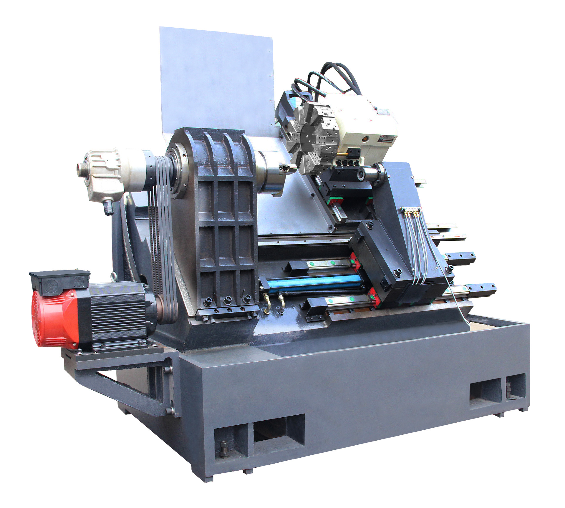 双主轴数控车床46e550双主轴单动力刀塔双面刀车铣复合数控车床