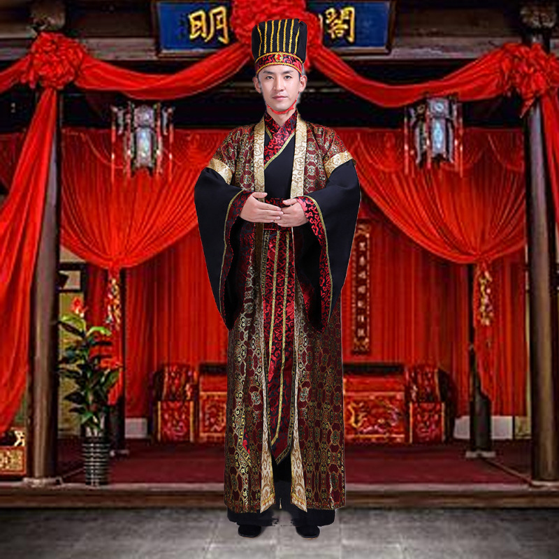 汉服古装刘备曹操宰相丞相服大臣官服三国演出服大官老员外服