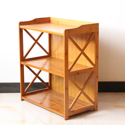 楠竹置物架一字形竹置物架书柜 一字形储物客厅儿童搁物架 一字形