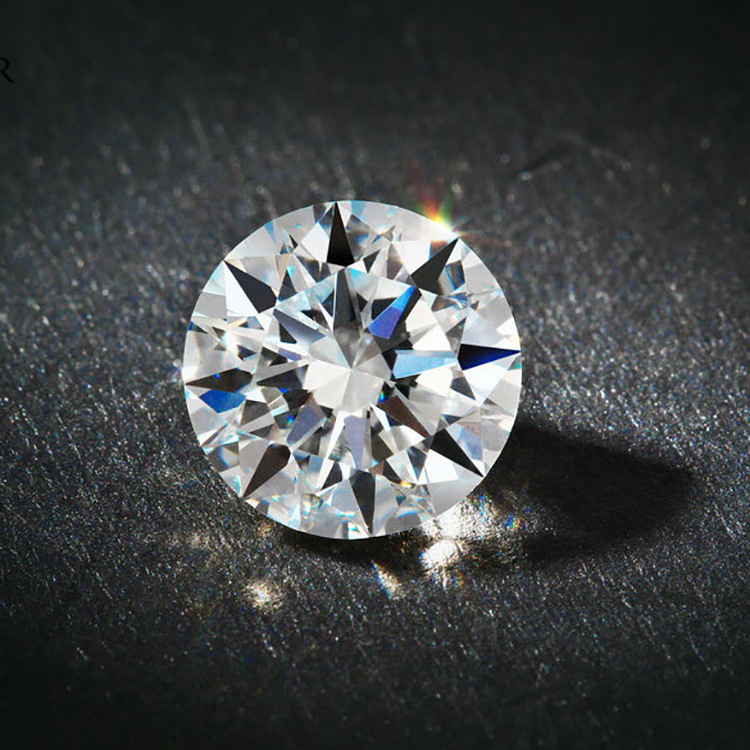 工厂批发d色莫桑钻3ex八心八箭切工裸钻圆形莫桑石裸石首饰配件