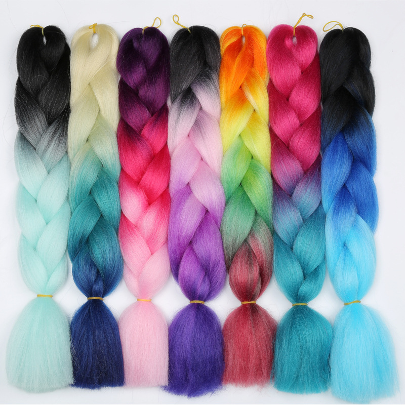african wig braid hair chemical fiber high temperature silk gradient color dirty braid