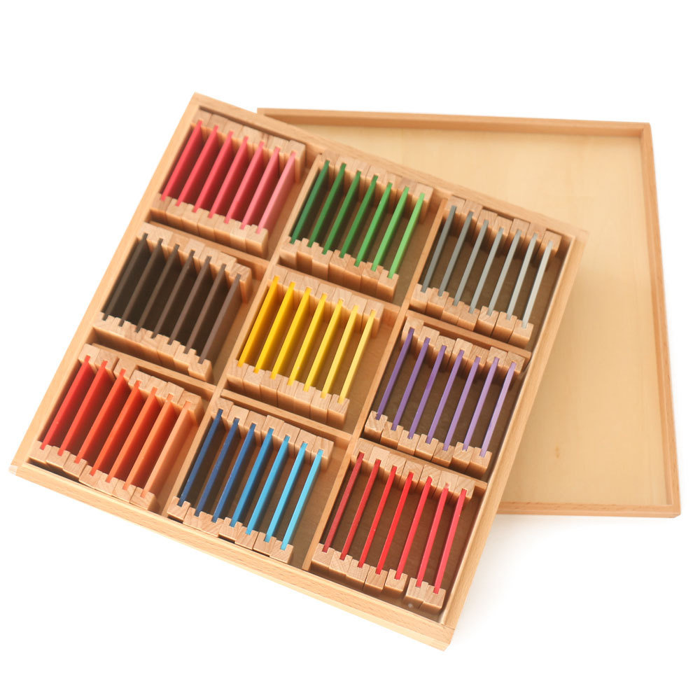 蒙台梭利教具感官教具早教益智玩具蒙氏教具色板三