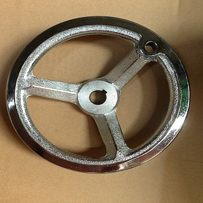 顺志厂家定制机床手轮 铸铁镀铬手轮 重型实心船舶手轮