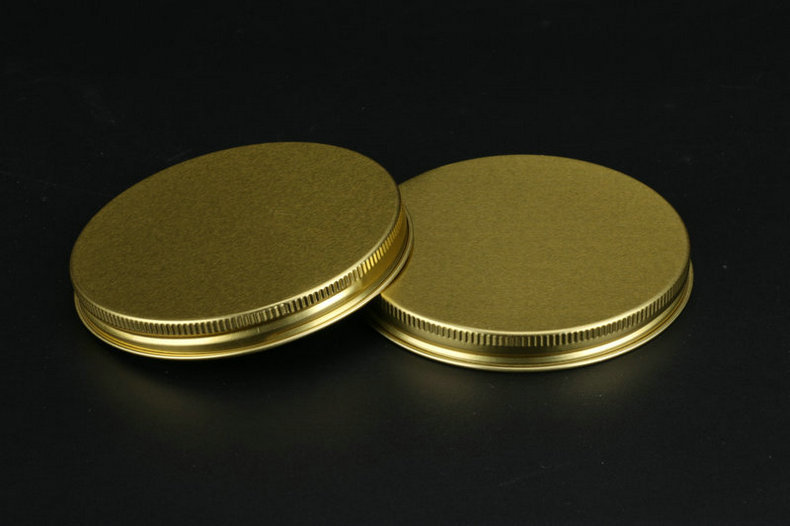 金属螺纹铝盖 金色奶茶食品盖 金属防盗螺纹瓶盖 厂家现货