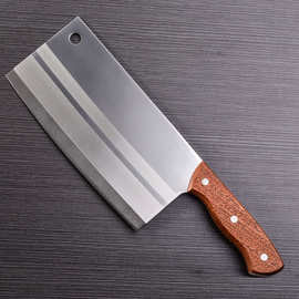 阳江吉星   8寸不锈钢3cr13 木柄菜刀砍骨刀切片刀砍切两用刀现货