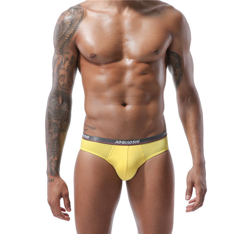 Youth Sexy Solid Color Tide Briefs for Men