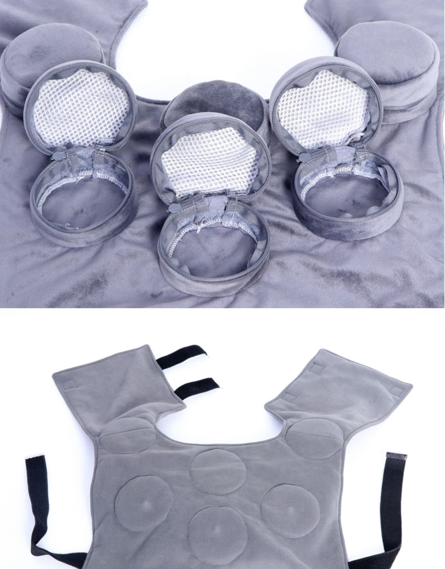 佑嘉布艺 纯铜随身灸 艾灸盒布套无烟颈肩四联灸衣 艾灸布套批发