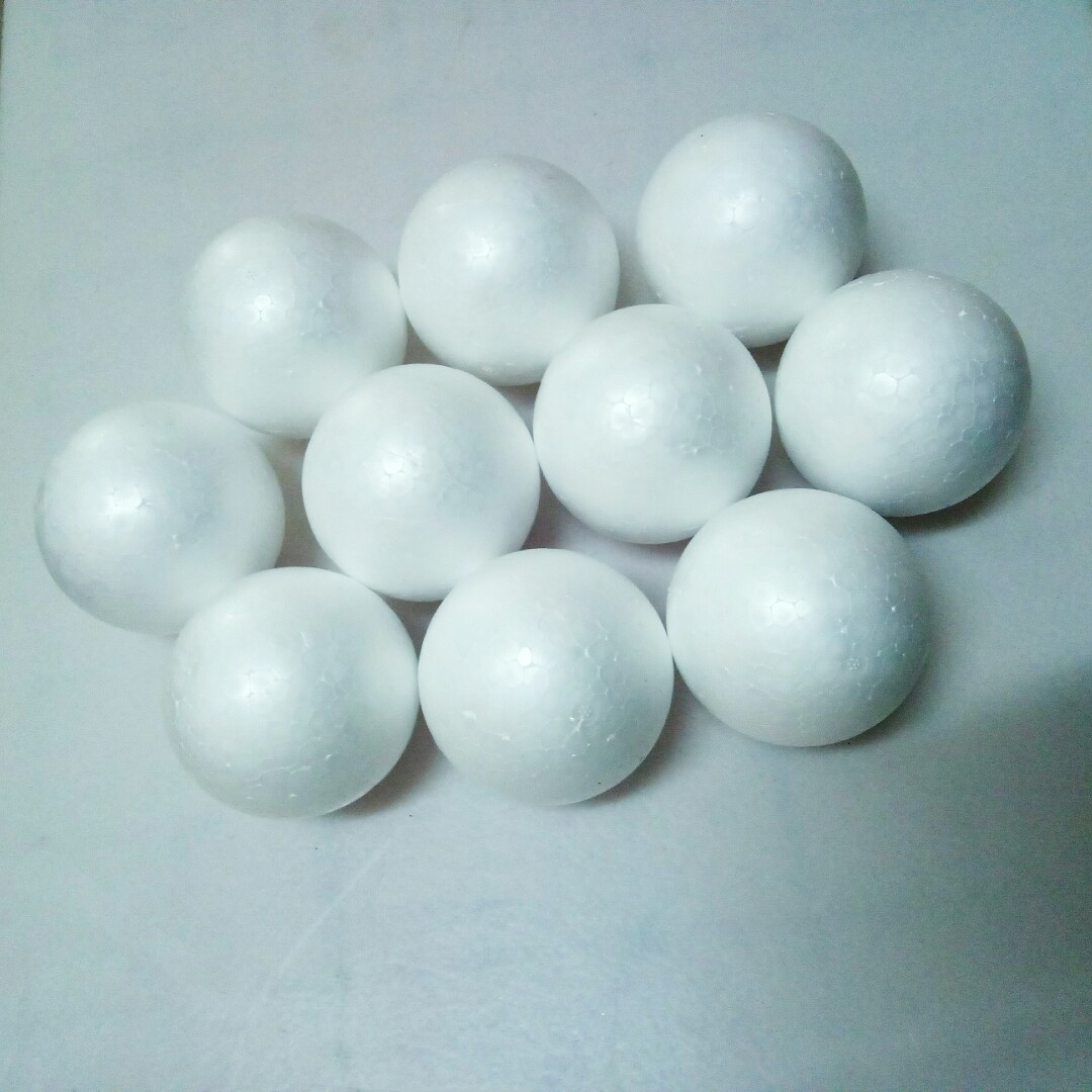 白色eps泡沫塑料实心圆形保丽龙球手模保利龙圣诞泡沫球装饰品