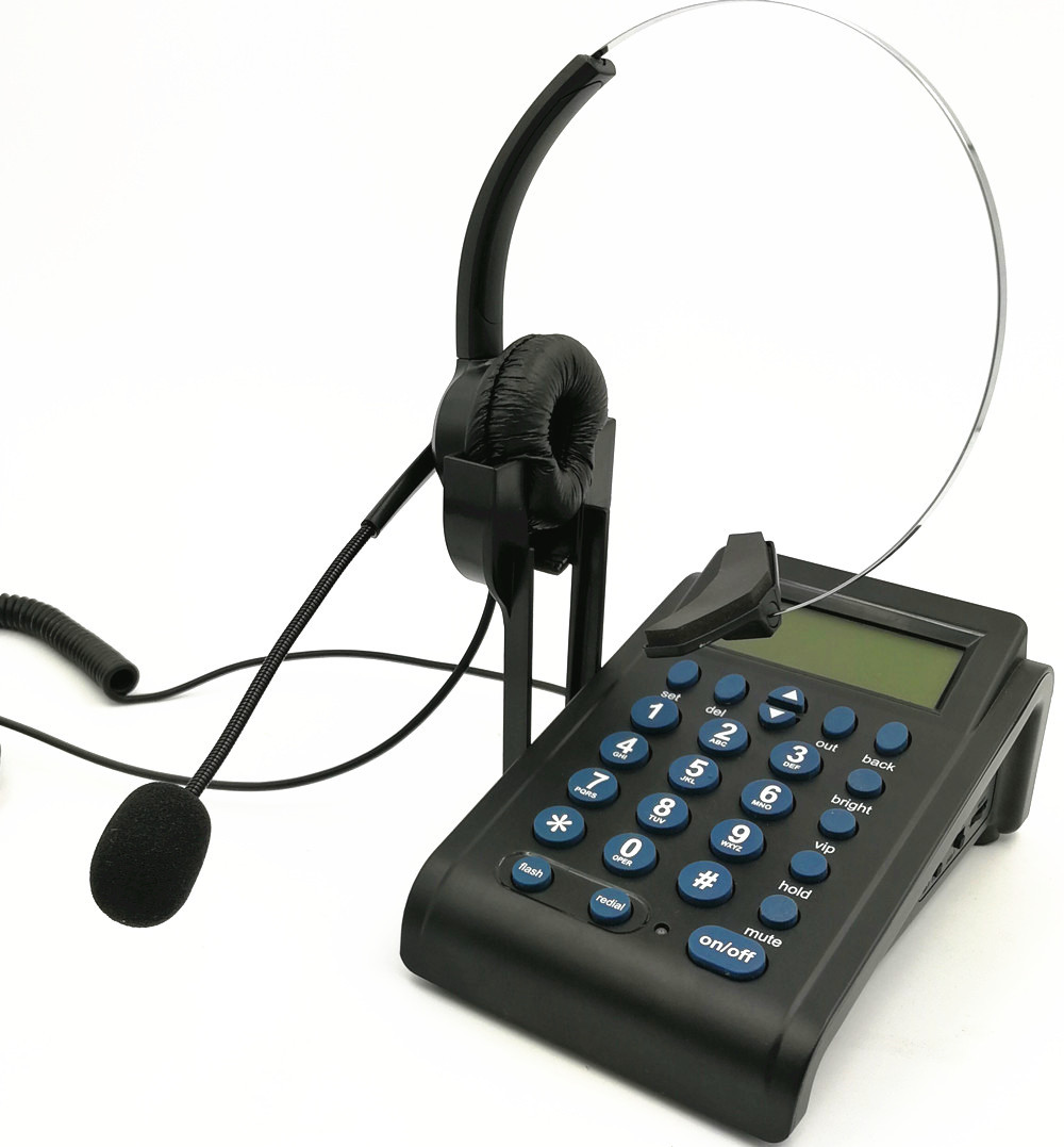 厂家直销 话务盒话务耳机客服耳麦外呼座机头戴式话务员电销专用
