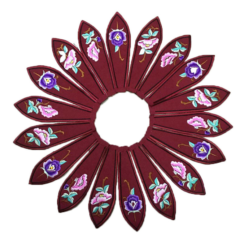 云肩刺绣古风汉服民族服装披肩古典绣片电脑绣花中国风绣品