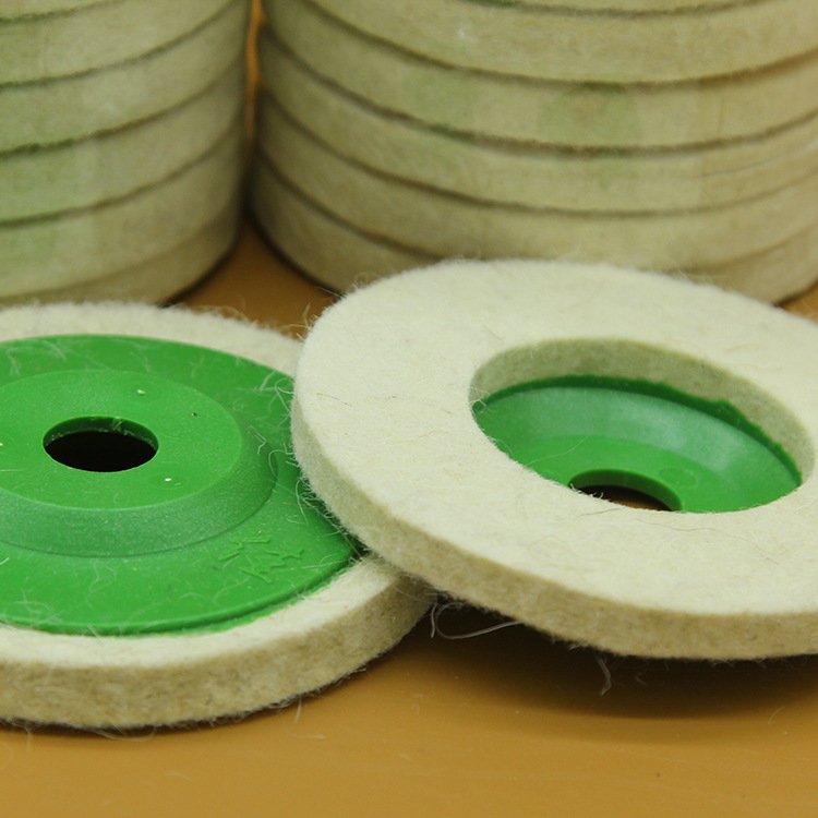 羊毛轮镜面抛光轮金属不锈钢石材抛光片100角向羊毛毡磨轮羊毛盘