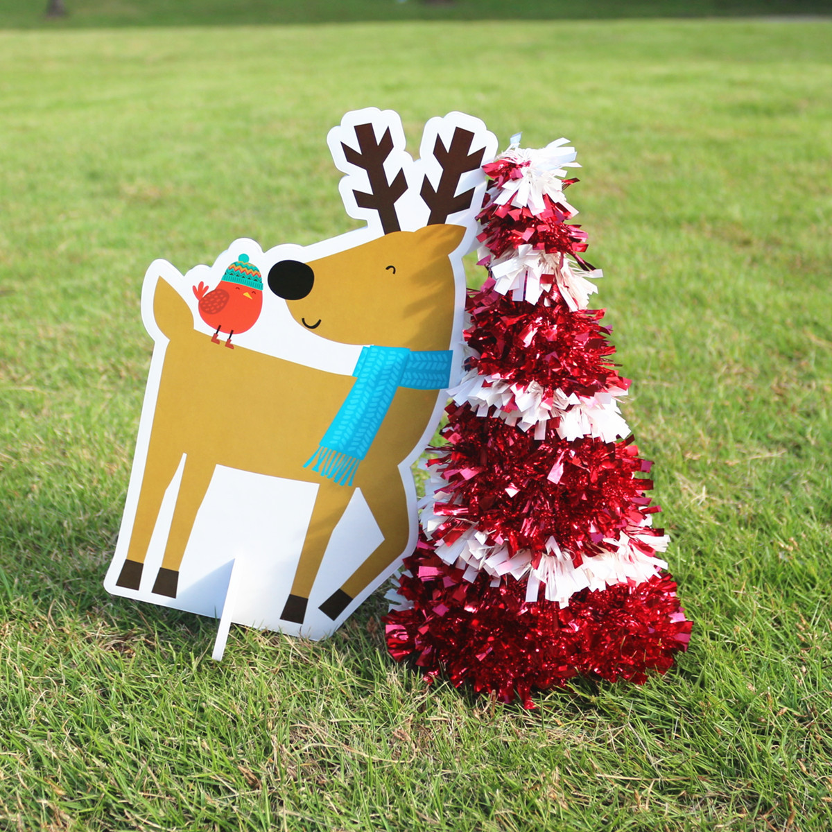 创意圣诞节广告板异形切割双面定制工厂高清广告写真5mm厚kt板