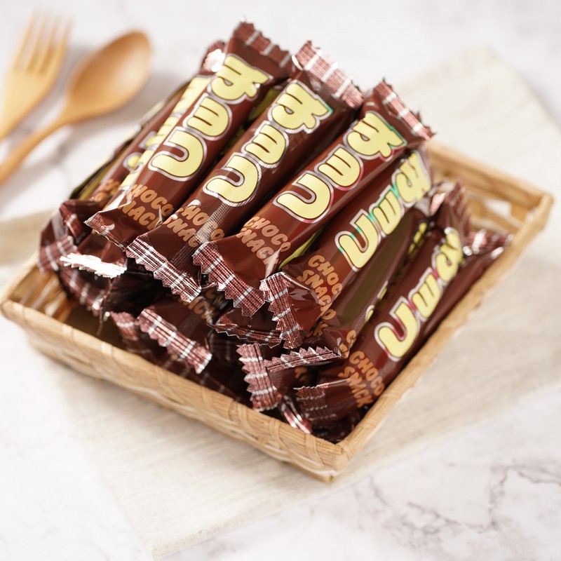 日本进口零食 riska德用小麦牛奶巧克力棒米果棒30枚/袋独立包装