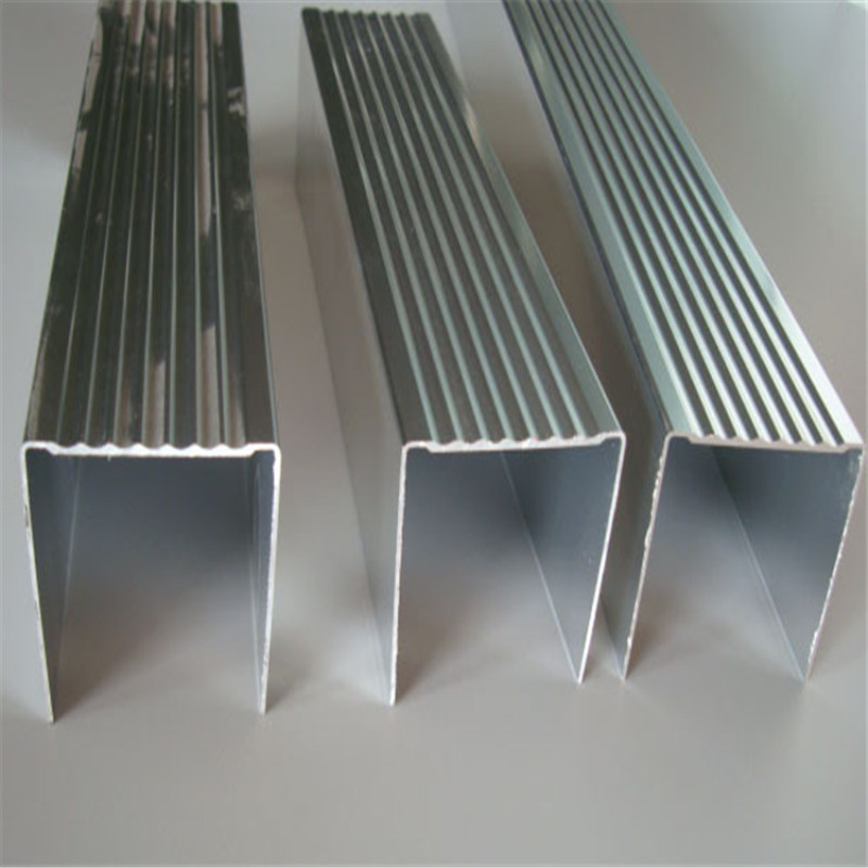6063铝合金u型铝槽 u型铝材玻璃卡槽 u槽铝条包边 凹槽导轨槽型材