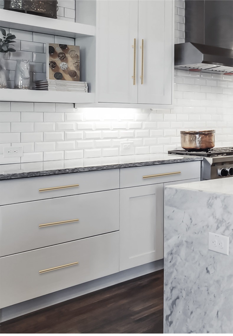 sp轻奢柜门拉手现代简约橱柜门把手北欧式铝合金抽屉单孔金色拉手