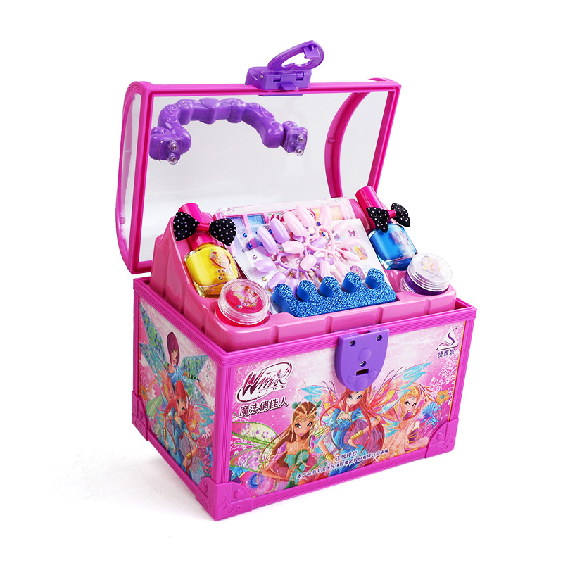 厂家直供魔法俏佳人18097彩妆手提盒儿童水溶配方化妆品女孩玩具