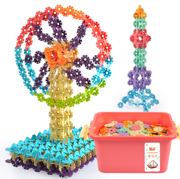 芙蓉天使雪花片儿童积木拼装益智幼儿园男孩女孩拼插宝宝早教玩具