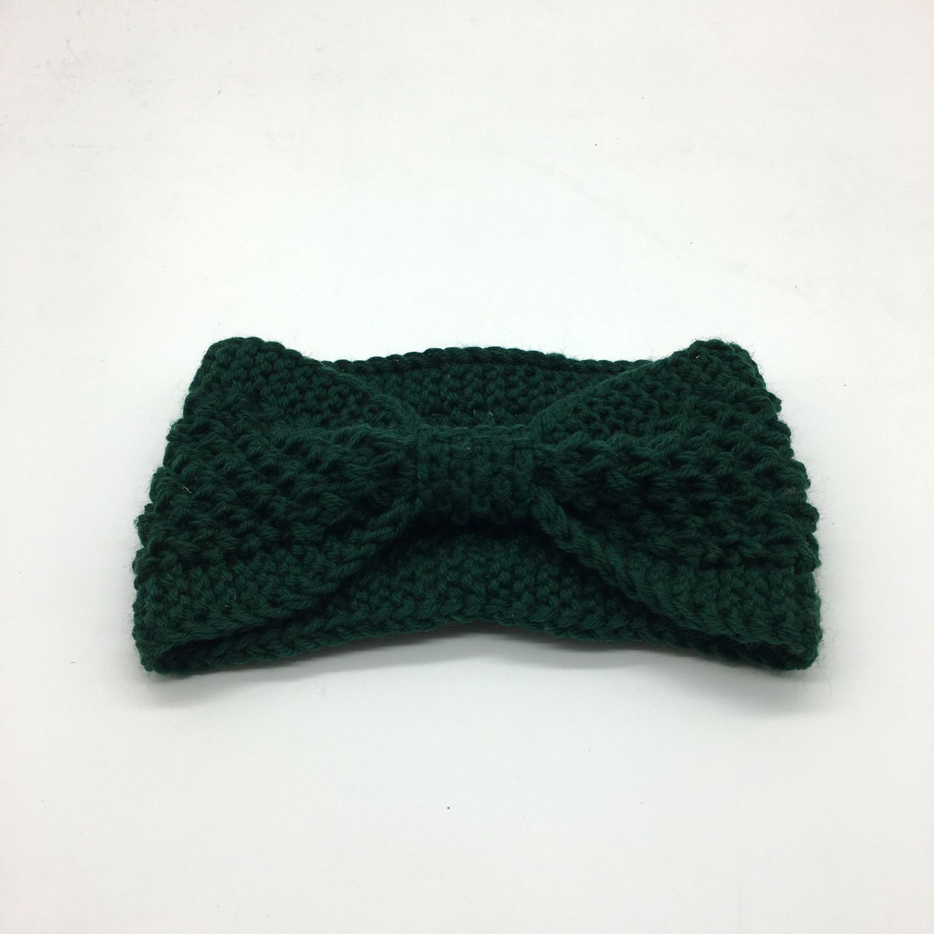 New Internet Celebrity Hair Band Knot Needle Bow Knitted Hair Band Wool Hair Band Autumn and Winter Warm Fashion Hair Band