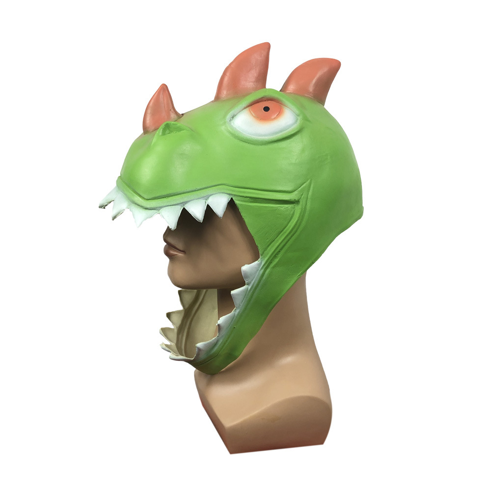 堡垒之夜恐龙面具头套 游戏卡通可爱动物头饰 万圣节派对表演道具