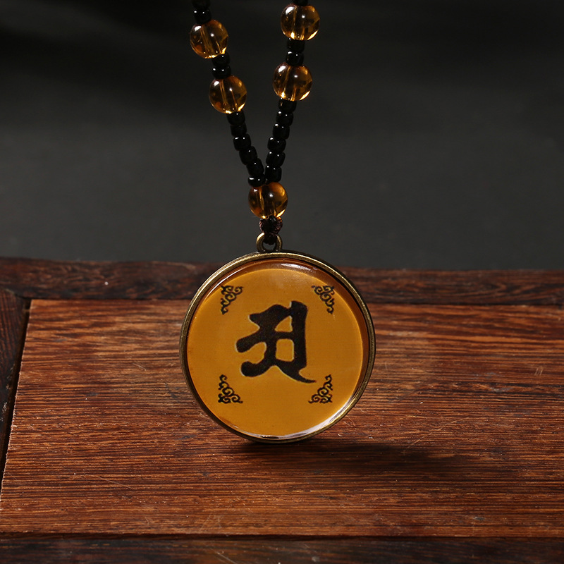 2019新款楞严咒吊坠合金护身符经文佛像唐卡图案定制批发饰品挂件